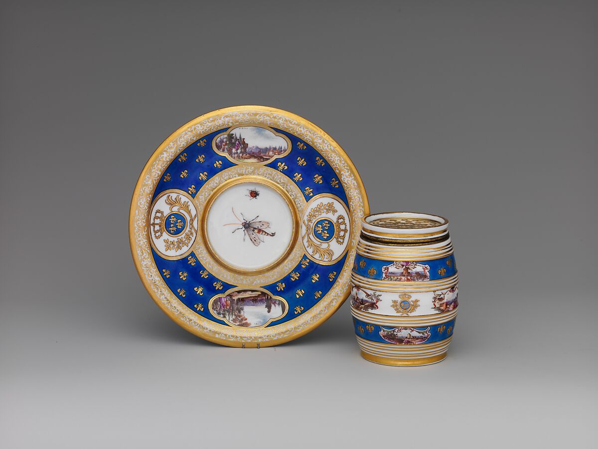 Pounce pot, Meissen Manufactory (German, 1710–present), Hard-paste porcelain, German, Meissen