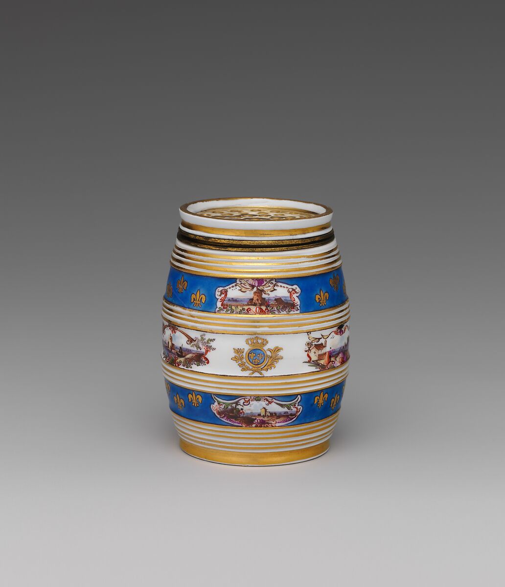 Pounce pot, Meissen Manufactory (German, 1710–present), Hard-paste porcelain, German, Meissen