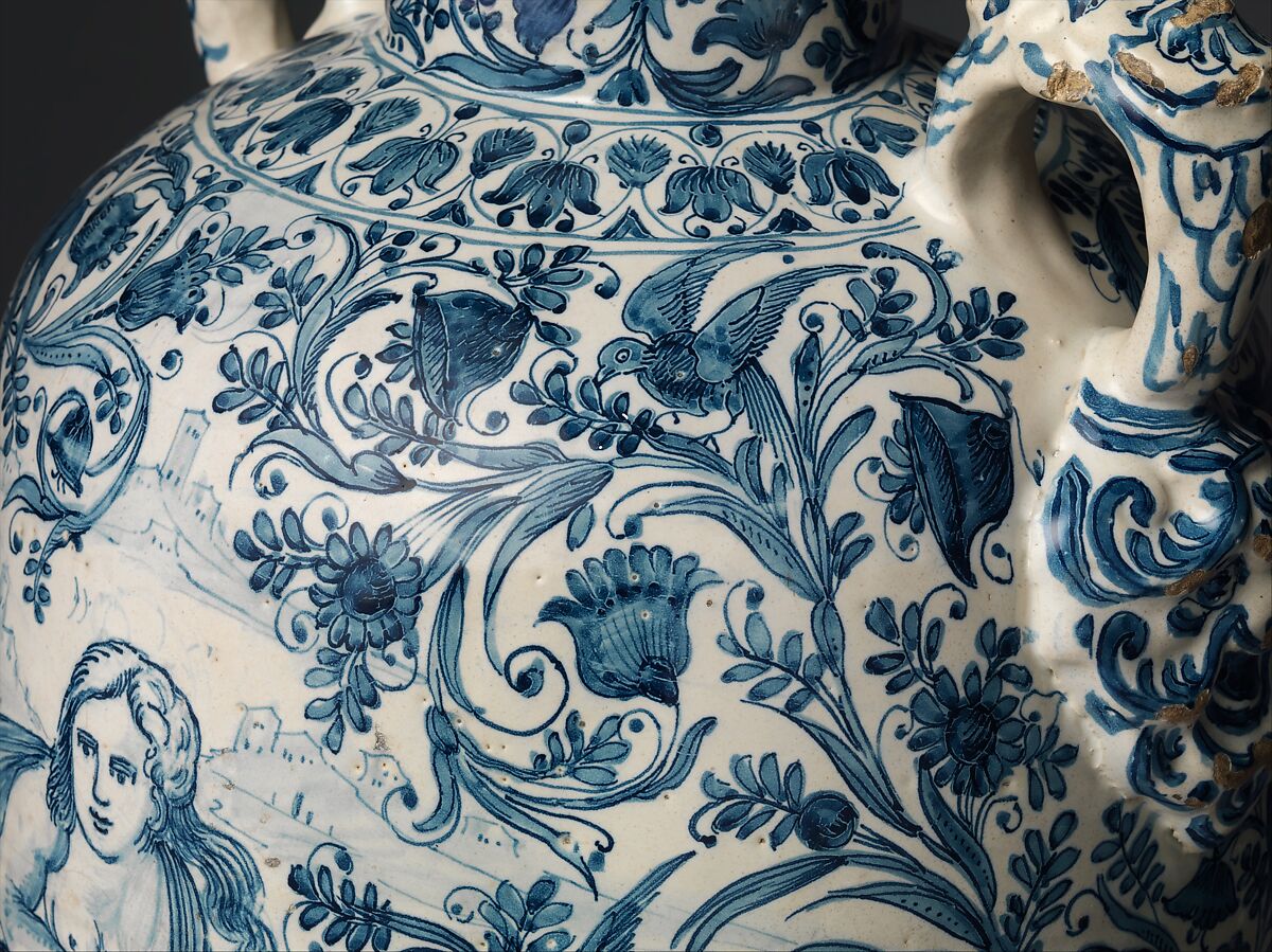 Drug vase (one of a pair), Maiolica (tin-glazed earthenware), Italian