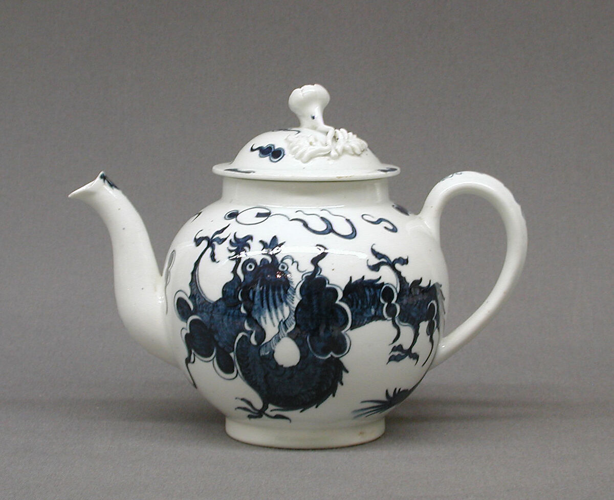 Teapot, Lowestoft (British, 1757–ca. 1803), Soft-paste porcelain, British, Lowestoft