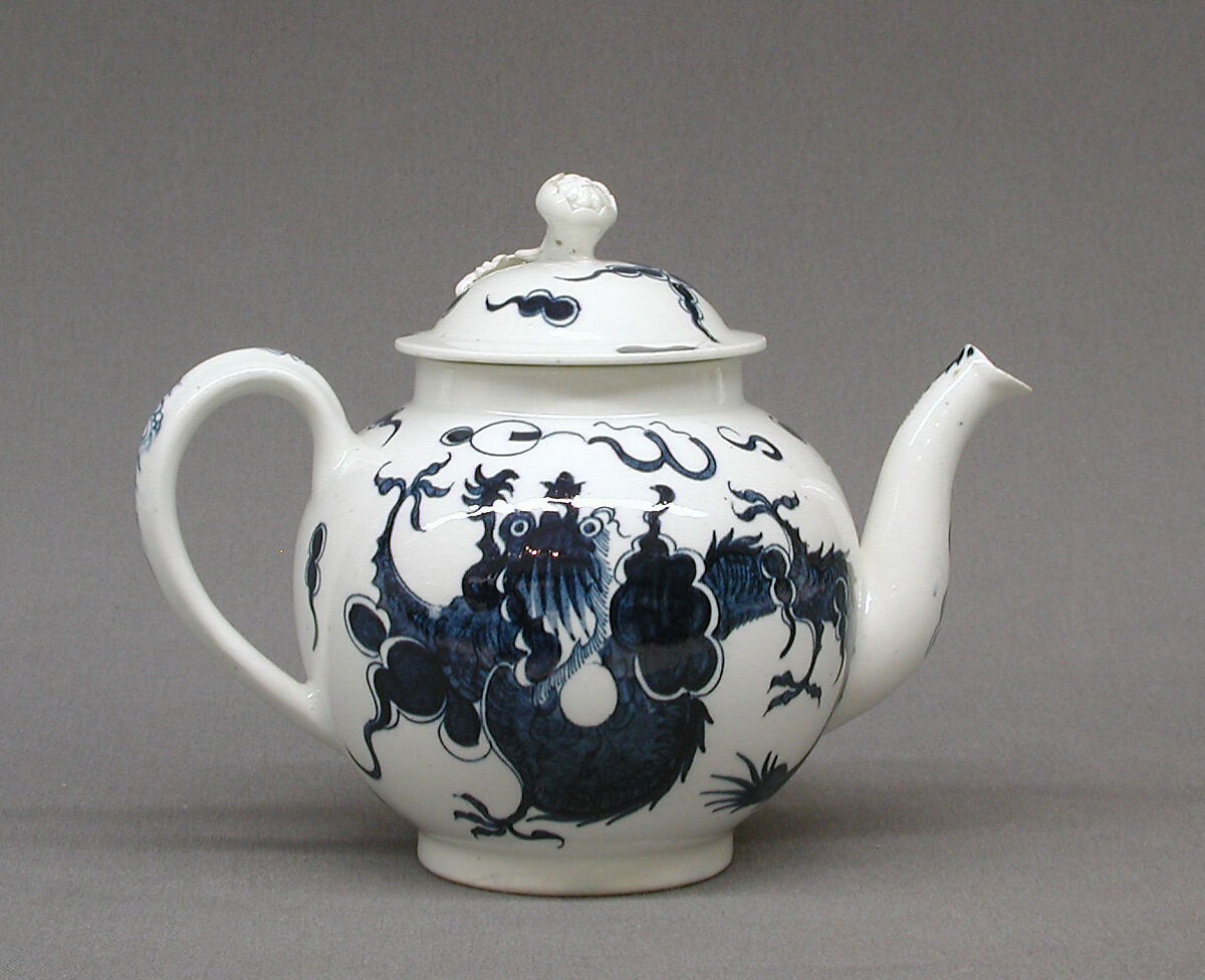 Teapot, Lowestoft (British, 1757–ca. 1803), Soft-paste porcelain, British, Lowestoft