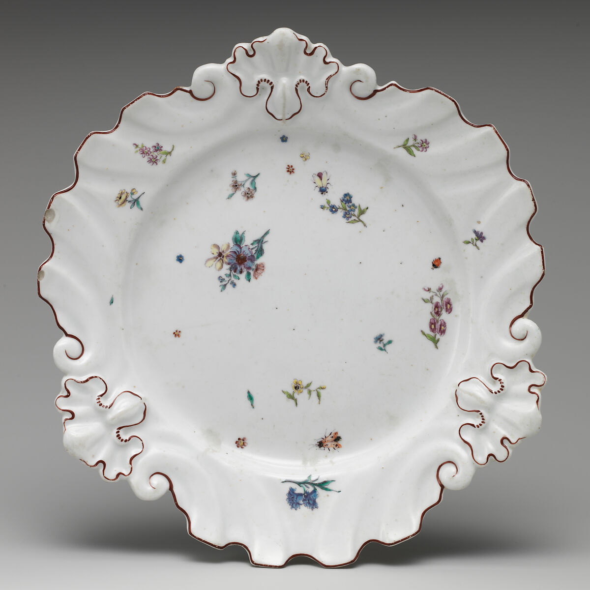 Plate, Chelsea Porcelain Manufactory (British, 1744–1784), Hard-paste porcelain, British, Chelsea 