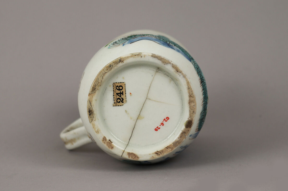 Mug, Bow Porcelain Factory (British, 1747–1776), Soft-paste porcelain, British, Bow, London