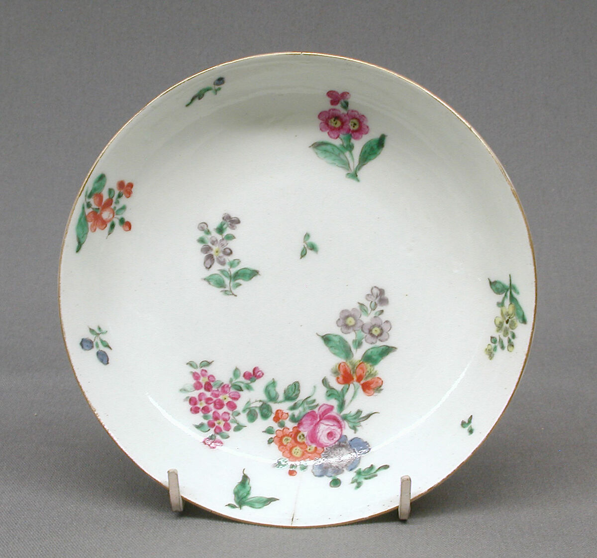Saucer, Worcester factory (British, 1751–2008), Soft-paste porcelain, British, Worcester 