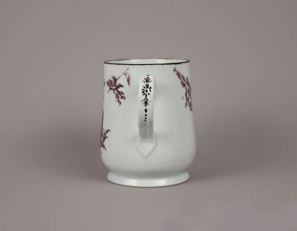 Mug, Bow Porcelain Factory (British, 1747–1776), Soft-paste porcelain, British, Bow, London