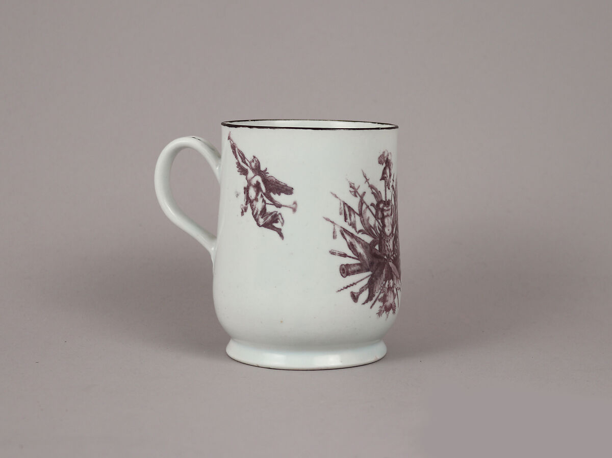 Mug, Bow Porcelain Factory (British, 1747–1776), Soft-paste porcelain, British, Bow, London