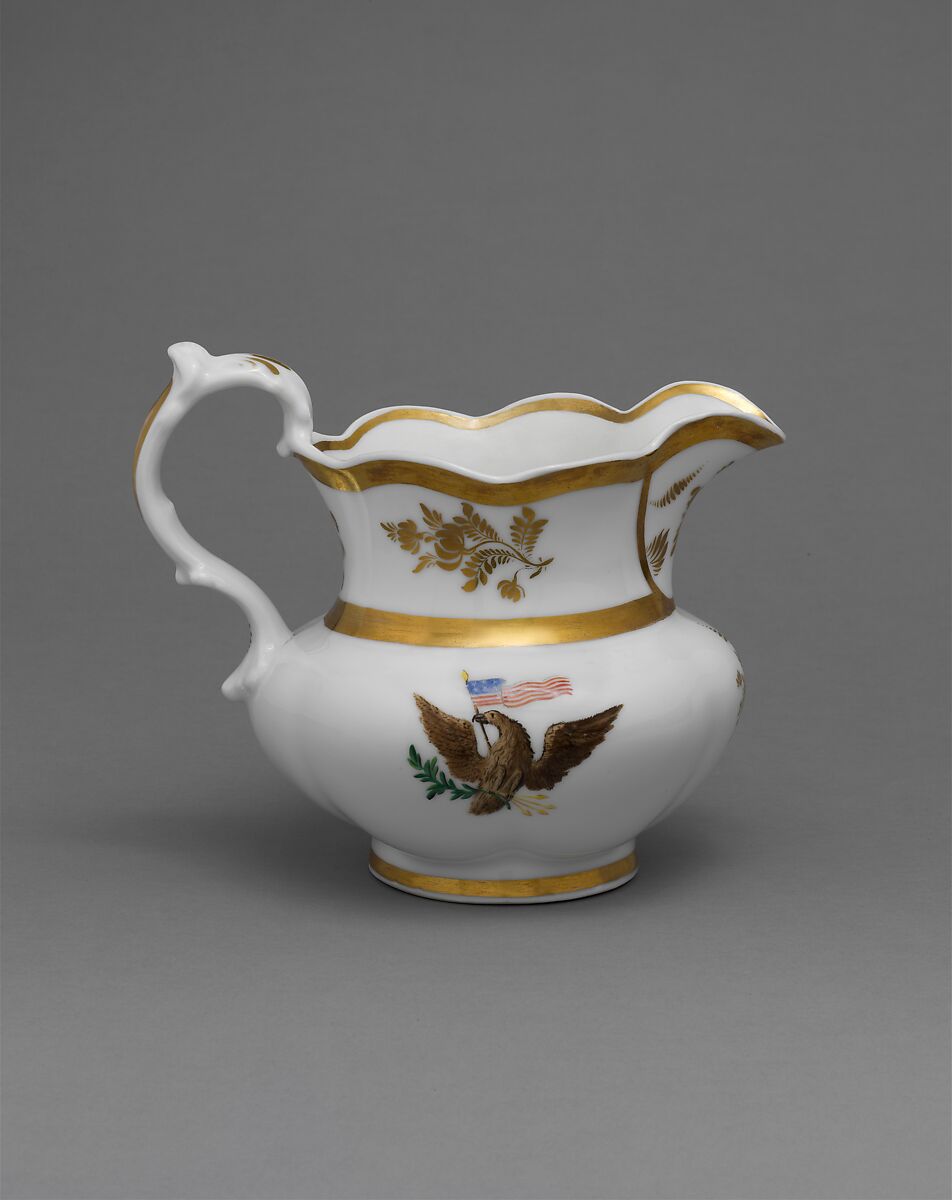 Pitcher, Tucker Factory (1826–1838), Porcelain, American 