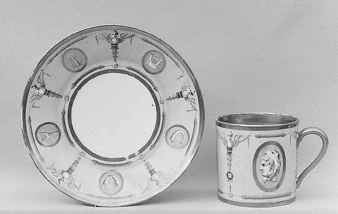 Cup (tasse litron) and saucer, Sèvres Manufactory (French, 1740–present), Soft-paste porcelain, French, Sèvres 