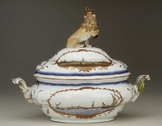 Tureen with cover, Meissen Manufactory (German, 1710–present), Hard-paste porcelain, German, Meissen