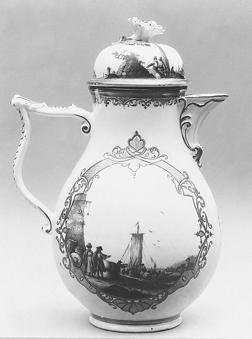 Coffee or chocolate pot, Meissen Manufactory (German, 1710–present), Hard-paste porcelain, German, Meissen 