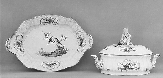 Tureen with cover and stand, Meissen Manufactory (German, 1710–present), Hard-paste porcelain, German, Meissen 