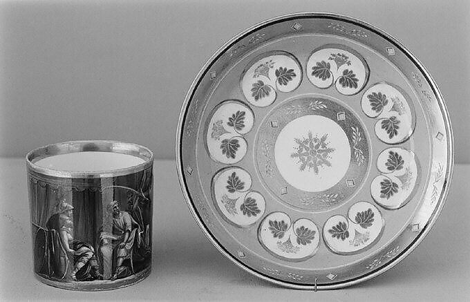 Cup and saucer, Imperial Porcelain Manufactory  (Vienna, 1744–1864), Hard-paste porcelain, Austrian, Vienna 