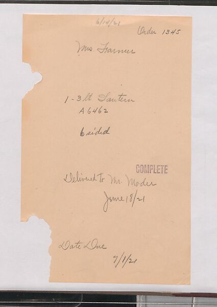 Tiffany Studios Lamp Department Ledger Book, Tiffany Studios (1902–32), pencil and ink on paper, American