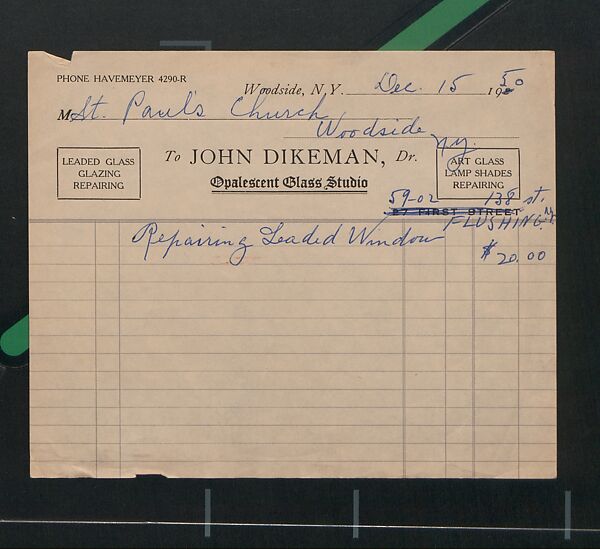 Tiffany Studios Lamp Department Ledger Book, Tiffany Studios (1902–32), pencil and ink on paper, American