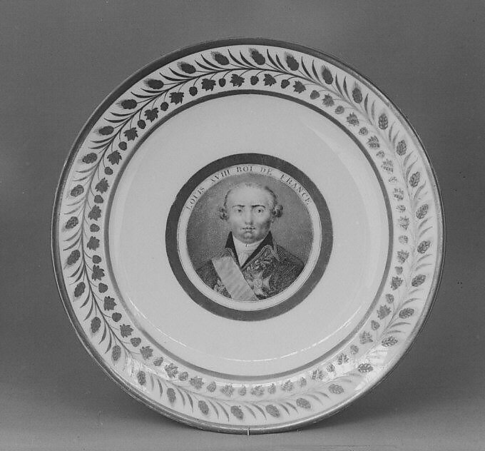 Plate, rue de Popincourt, Hard-paste porcelain, French, Paris 