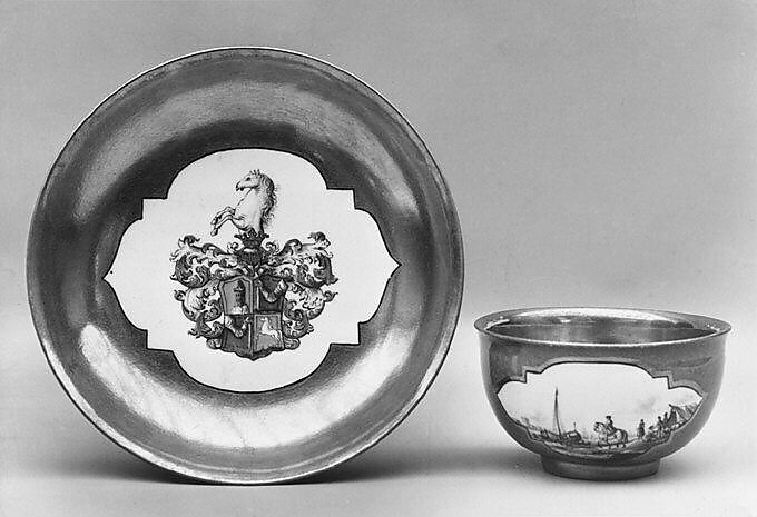 Saucer, Meissen Manufactory (German, 1710–present), Hard-paste porcelain, German, Meissen 