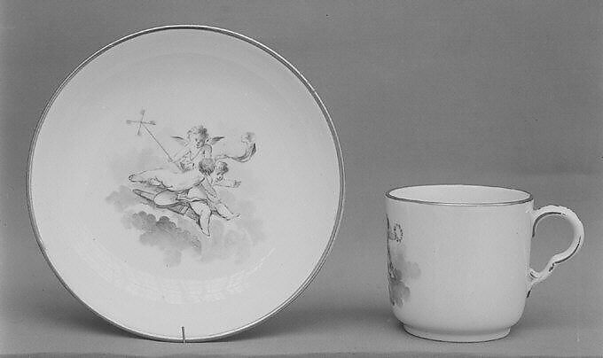 Cup and saucer, Gotha (German, 1757–1900), Hard-paste porcelain, German, Thuringia (Gotha) 