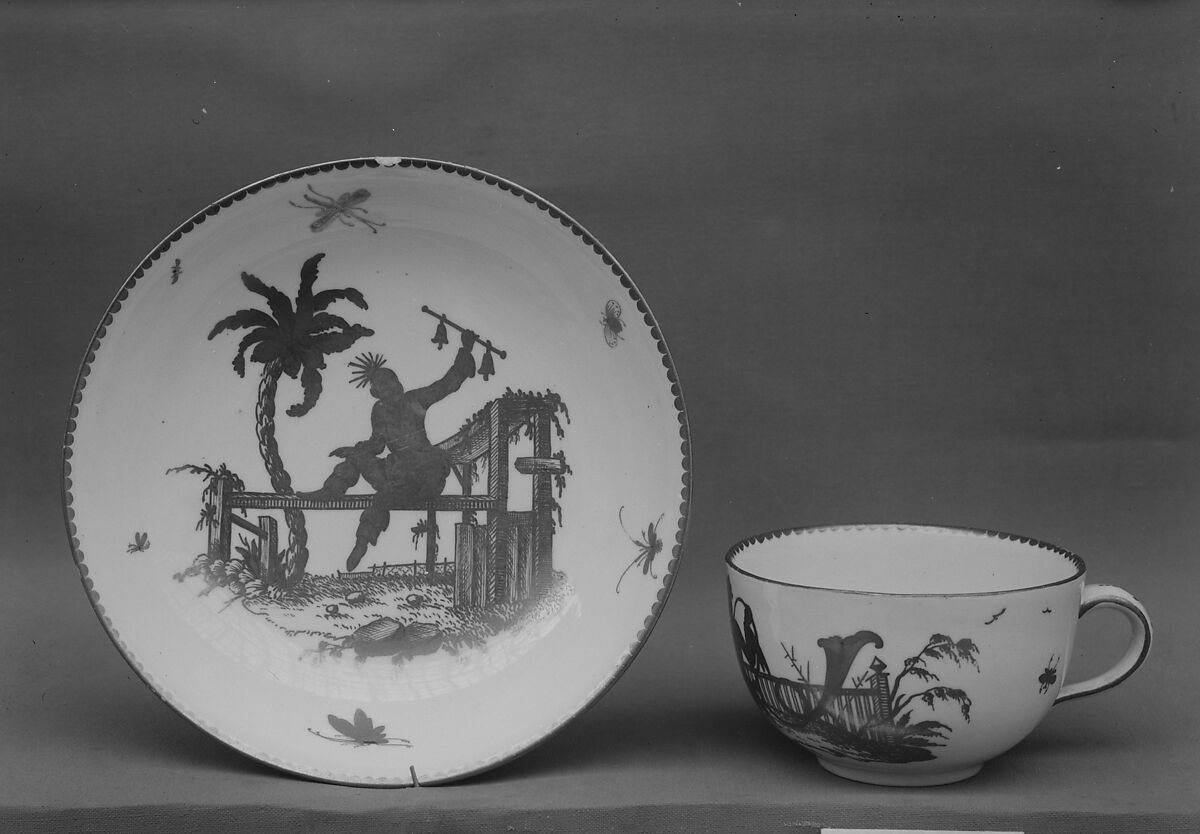 Cup and saucer, Frankenthal Porcelain Manufactory (German), Hard-paste porcelain, German, Frankenthal 