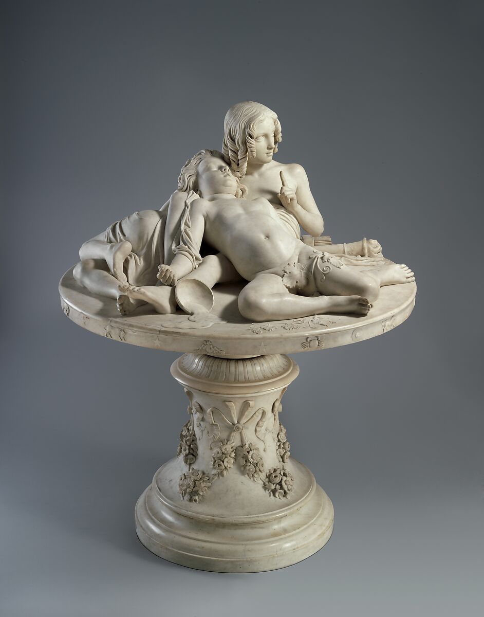 The Demidoff Table, Lorenzo Bartolini (Italian, 1777–1850), Marble, Italian, Florence 