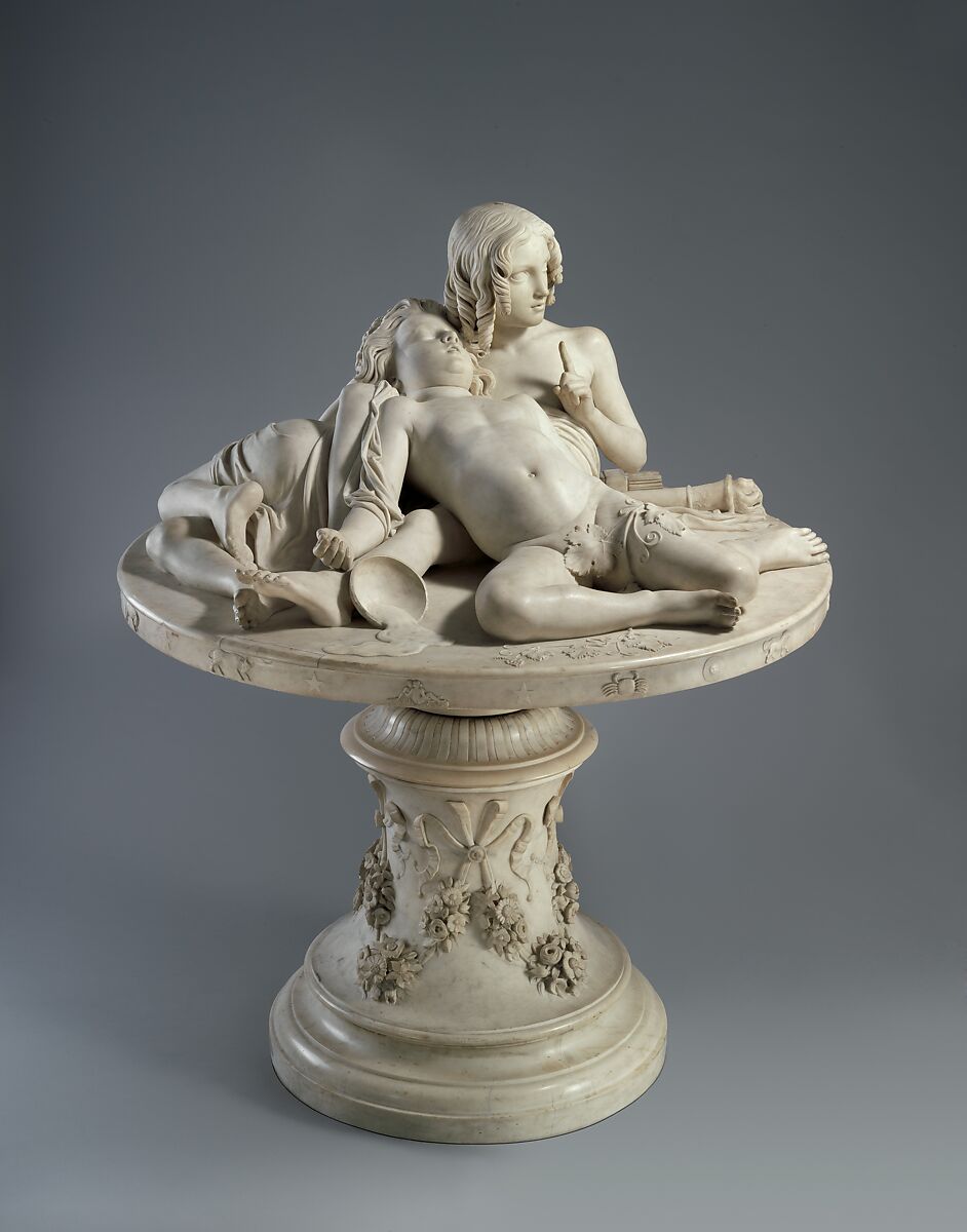 The Demidoff Table, Lorenzo Bartolini  Italian, Marble, Italian, Florence