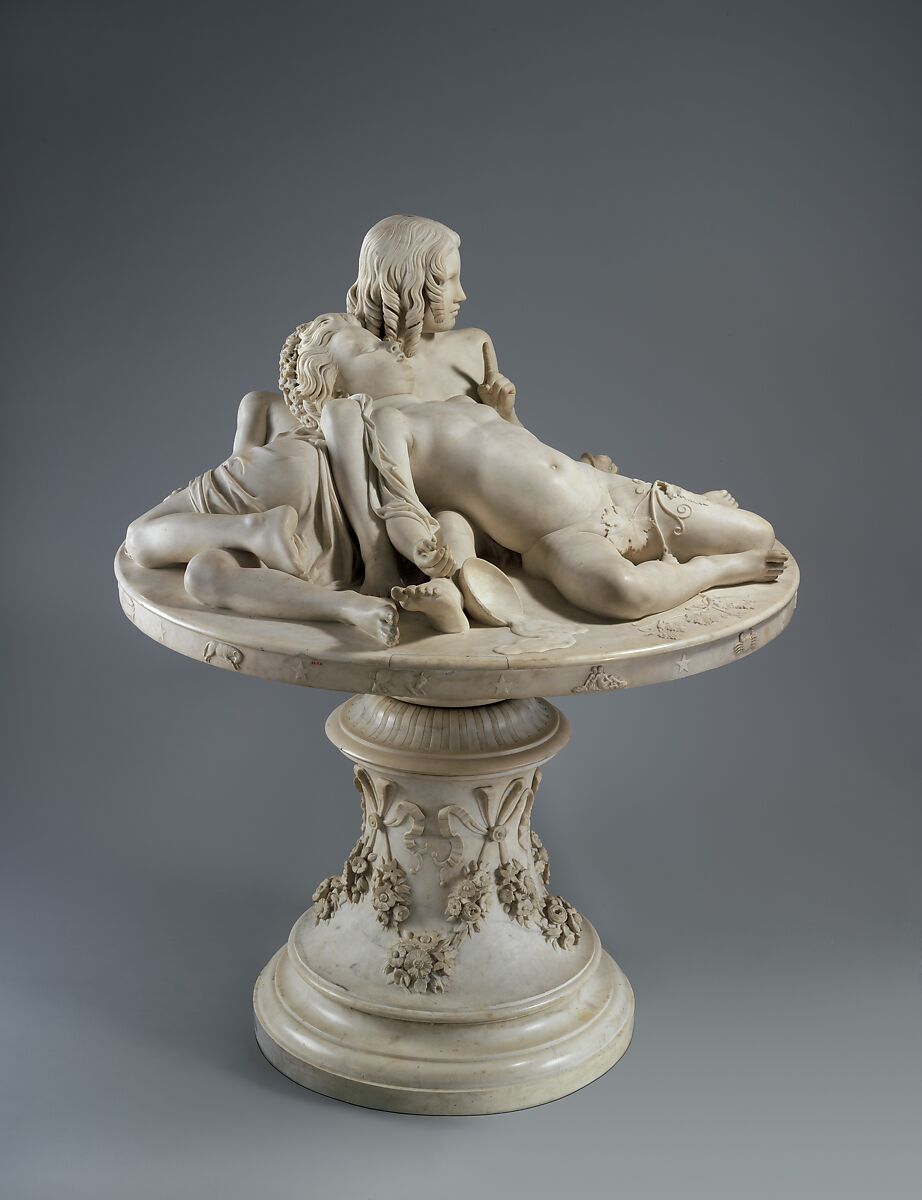 The Demidoff Table, Lorenzo Bartolini (Italian, 1777–1850), Marble, Italian, Florence