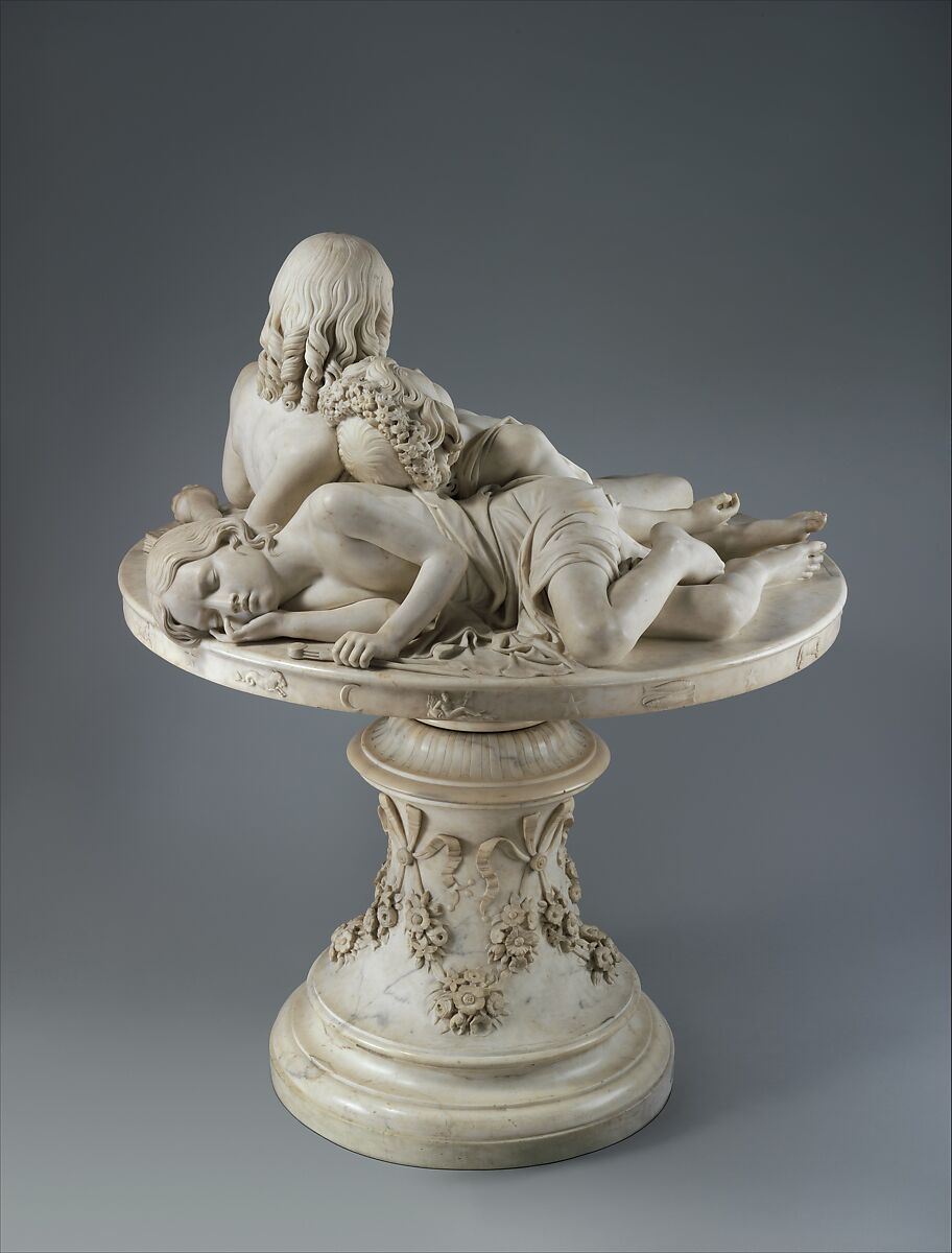 The Demidoff Table, Lorenzo Bartolini (Italian, 1777–1850), Marble, Italian, Florence