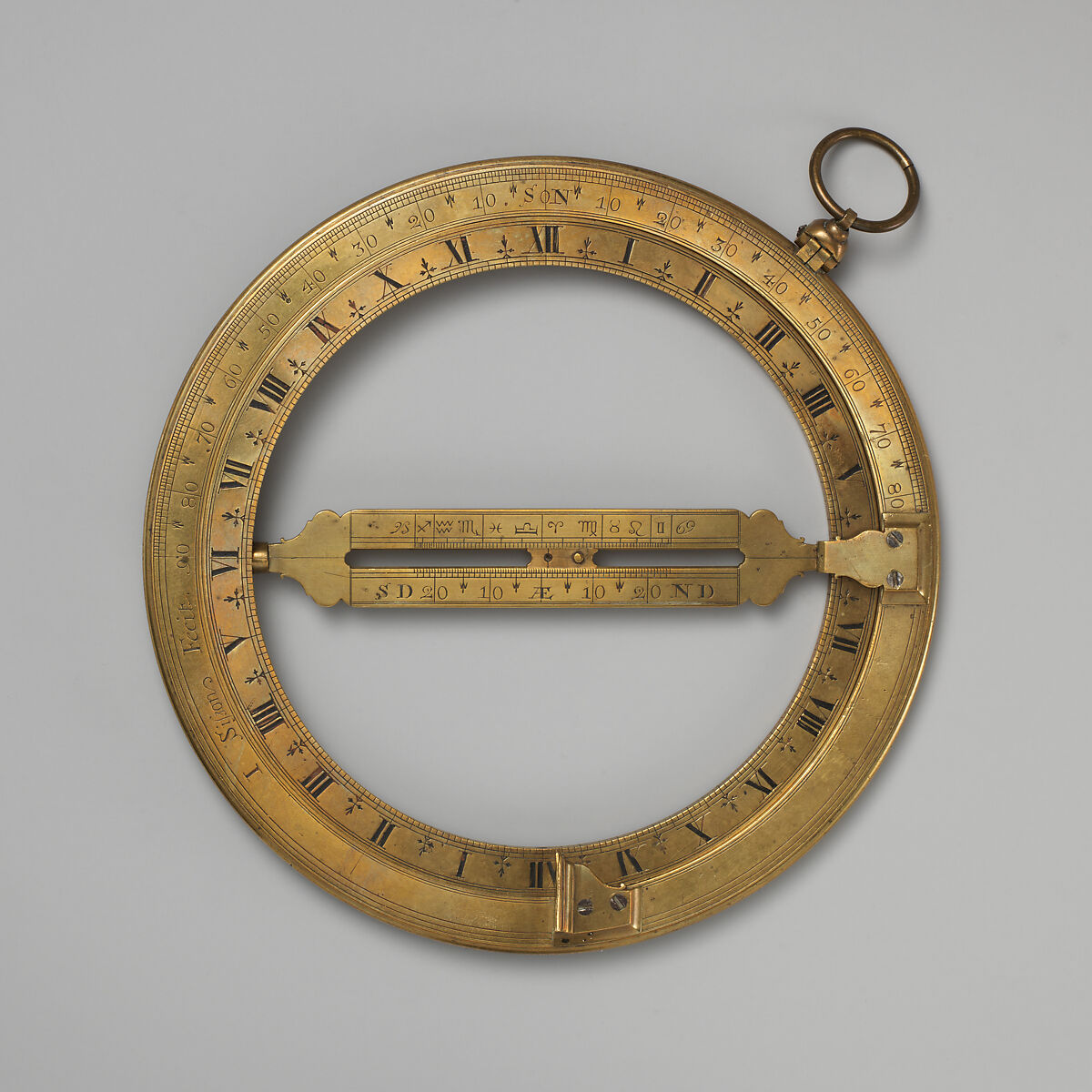 Universal ring sundial, Jonathan Sisson (1690–1749 or 1760) or, Brass, British