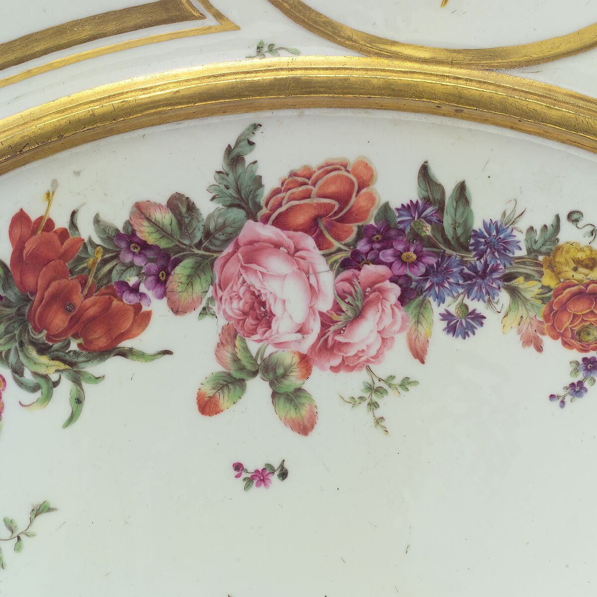 Stand, Sèvres Manufactory (French, 1740–present), Hard-paste porcelain decorated in polychrome enamels, gold, French, Sèvres