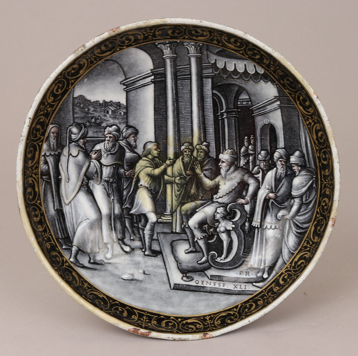 Scenes from the Life of Joseph, Pierre Reymond (born 1513, working 1537, died after 1584), Painted enamel on copper, partly gilt; gilded metal finial of later date, French, Limoges