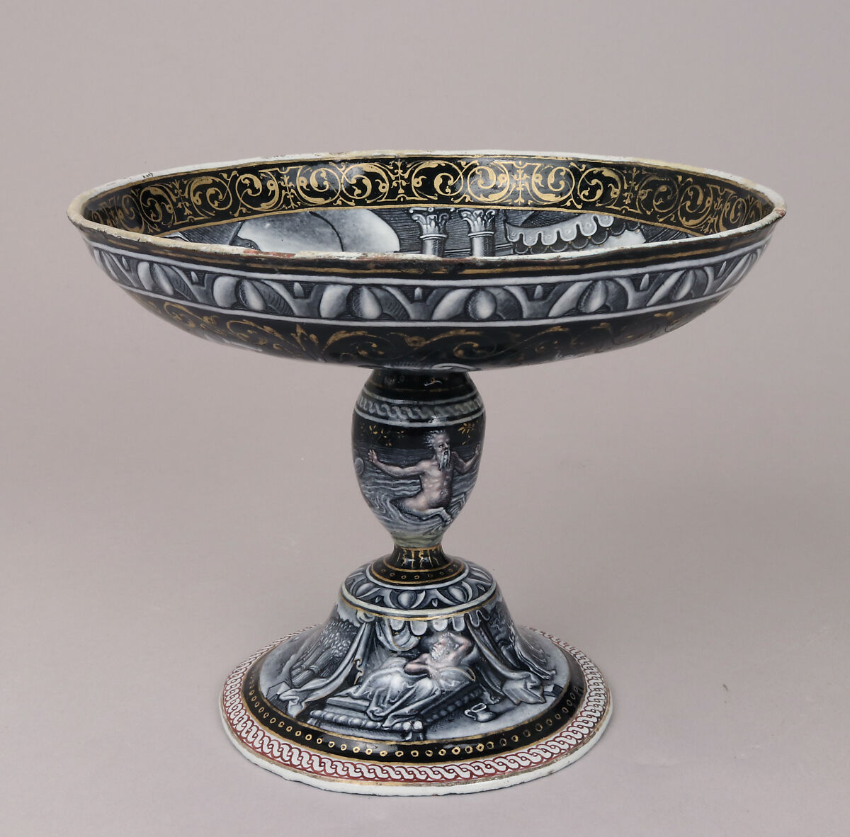 Scenes from the Life of Joseph, Pierre Reymond (born 1513, working 1537, died after 1584), Painted enamel on copper, partly gilt; gilded metal finial of later date, French, Limoges