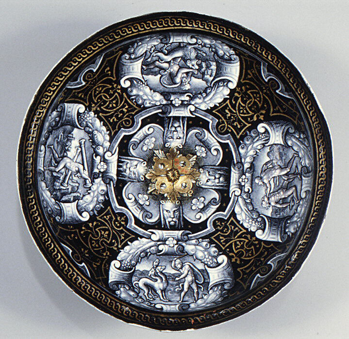Scenes from the Life of Joseph, Pierre Reymond (born 1513, working 1537, died after 1584), Painted enamel on copper, partly gilt; gilded metal finial of later date, French, Limoges