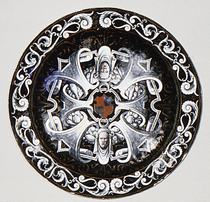 The Wedding Feast of Cupid and Psyche, Pierre Reymond (born 1513, working 1537, died after 1584), Painted enamel on copper, partly gilt, French, Limoges