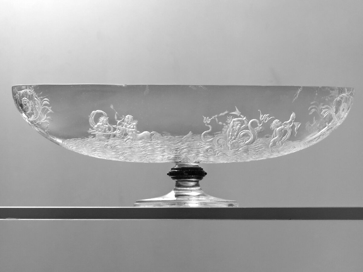 Battling Marine Deities, Workshop of The Saracchi, Milan, Rock crystal, Italian, Milan