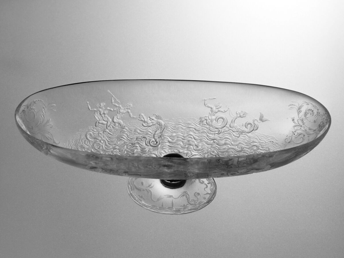 Battling Marine Deities, Workshop of The Saracchi, Milan, Rock crystal, Italian, Milan