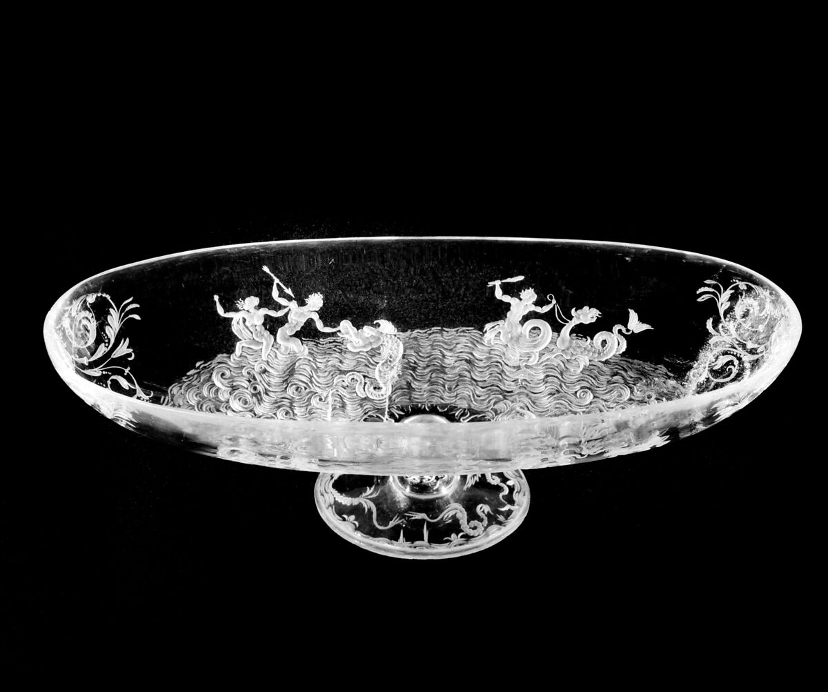 Battling Marine Deities, Workshop of The Saracchi, Milan, Rock crystal, Italian, Milan