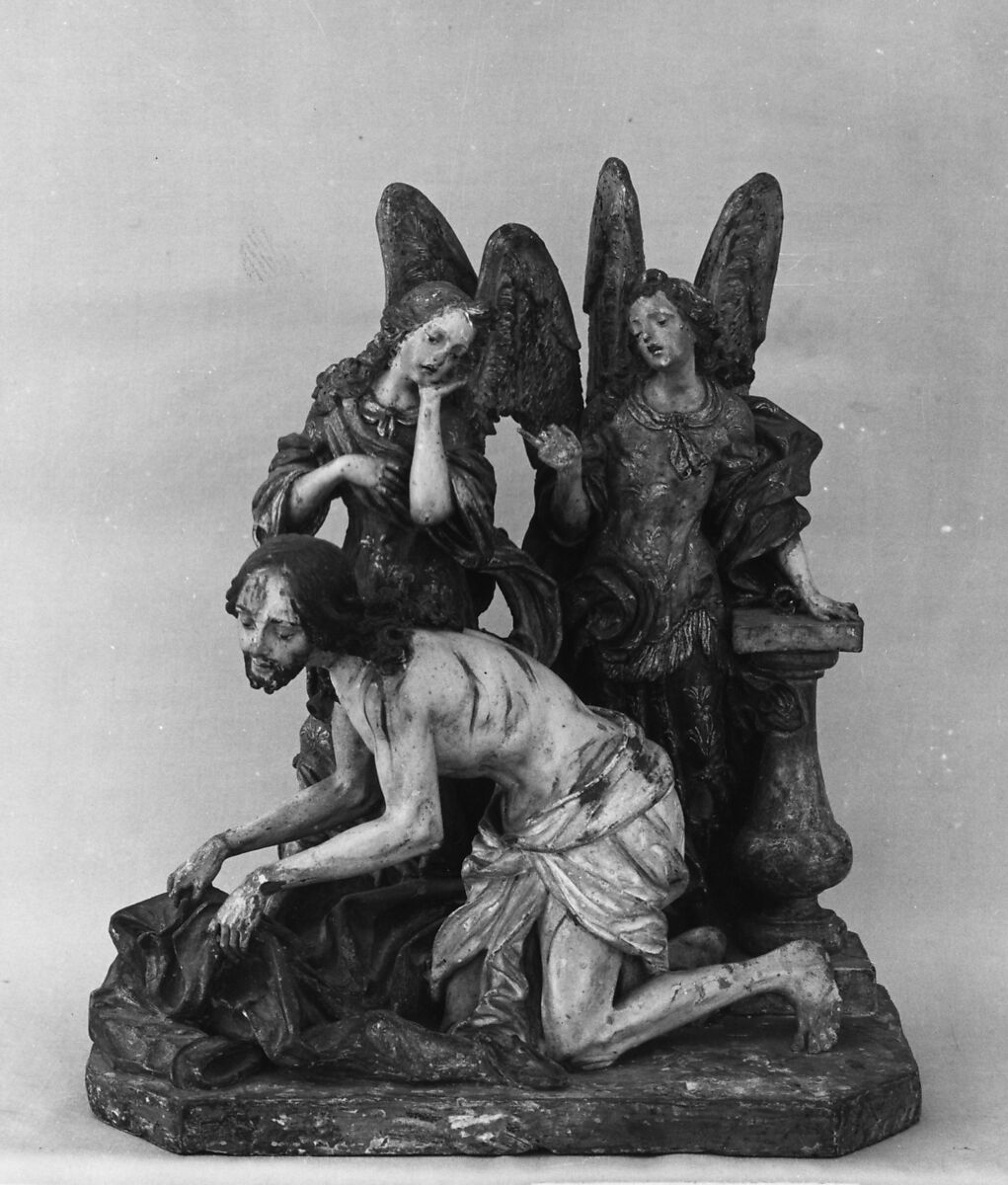 Angels mourning over Christ after the flagellation, Probably by Luisa Roldán, called La Roldana (Spanish, Seville 1652–1706 Madrid), Terracotta, polychromed and gilt, Portuguese 