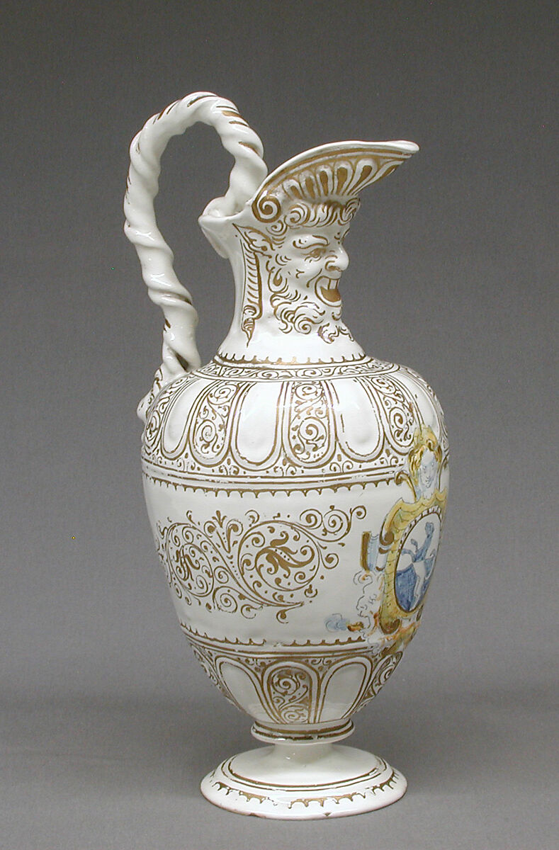 Ewer (part of a set), Maiolica (tin-glazed earthenware), Italian, Faenza 