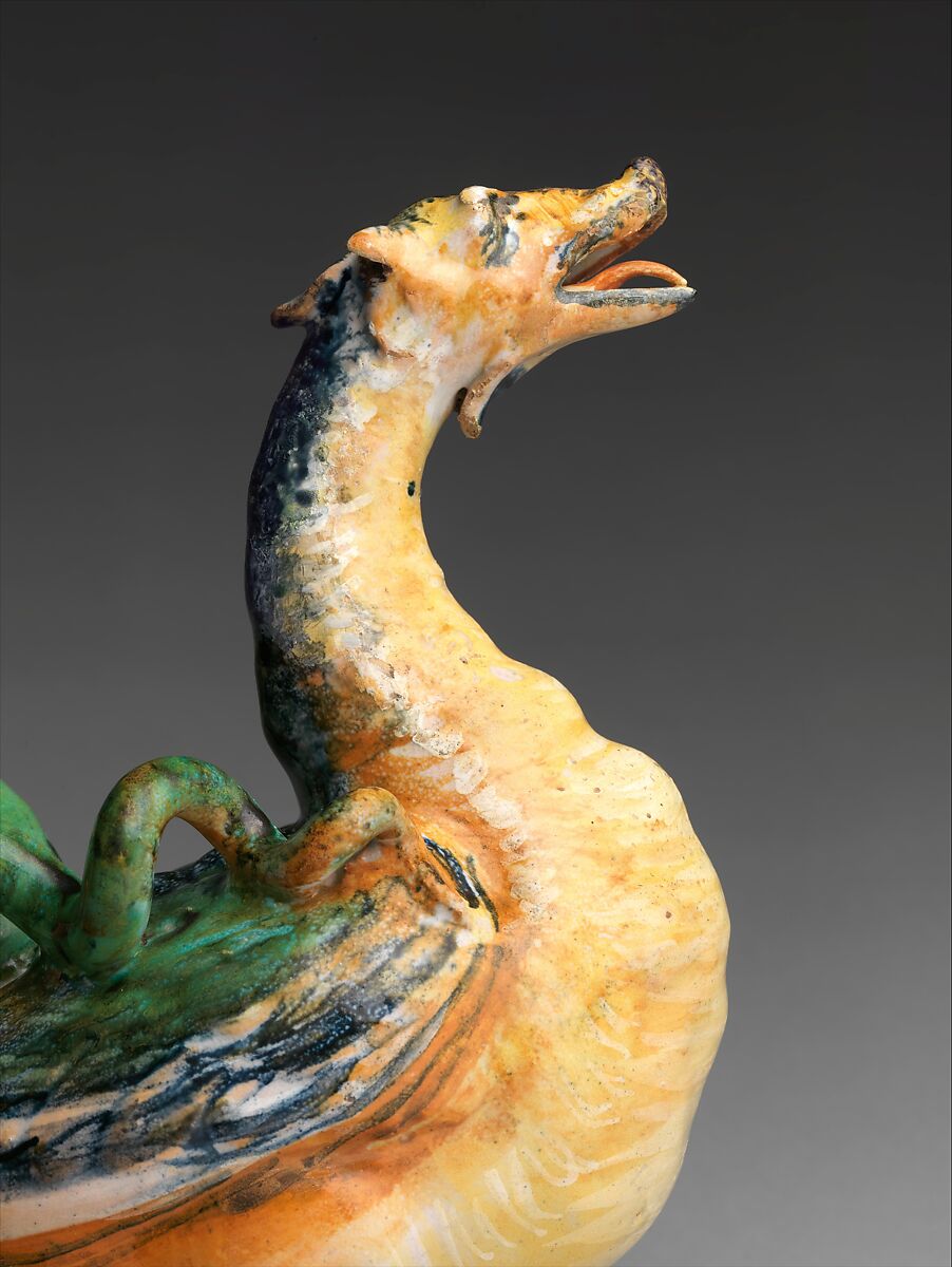 Ewer in the form of a dragon, Maiolica (tin-glazed earthenware), Italian, probably Urbino