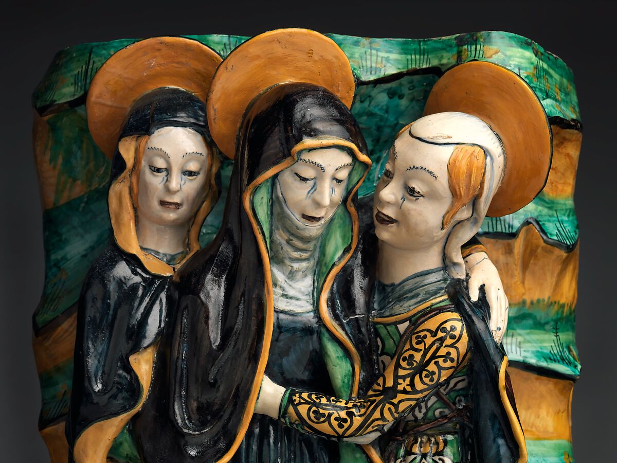 Sculptural group with The Lamentation Over the Dead Christ, Maiolica (tin-glazed earthenware), Eastern Central Italian, Emilia-Romagna or the Marche