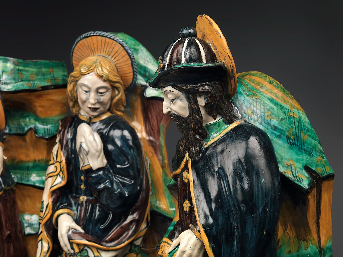 Sculptural group with The Lamentation Over the Dead Christ, Maiolica (tin-glazed earthenware), Eastern Central Italian, Emilia-Romagna or the Marche