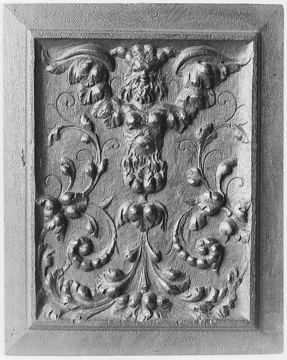 Panel, Carved oak, French 