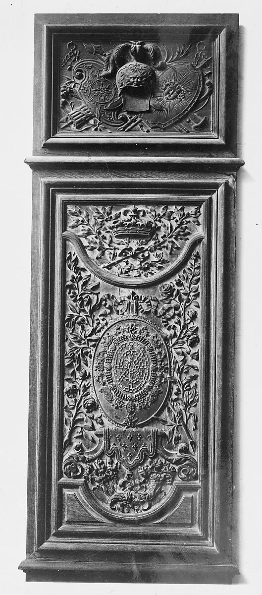 Panels (part of a set), Carved oak, originally painted and gilded, French