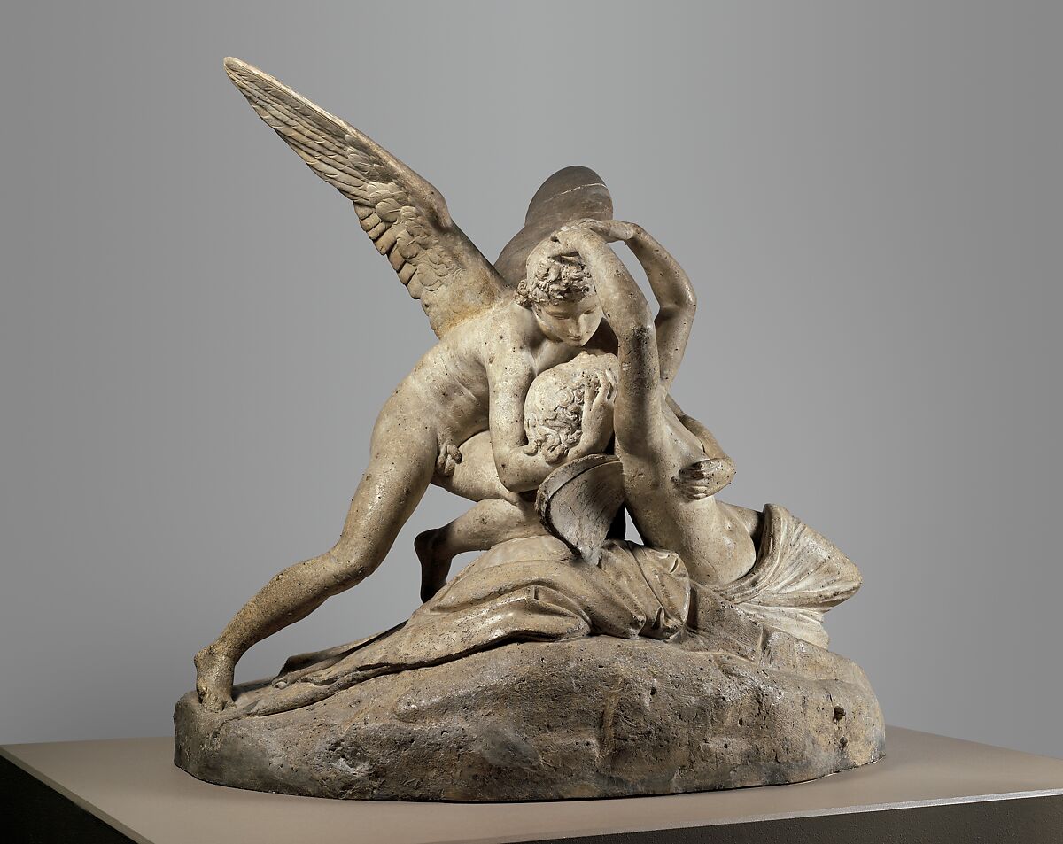 Cupid and Psyche, Antonio Canova (Italian, Possagno 1757–1822 Venice), Plaster, Italian, Rome 