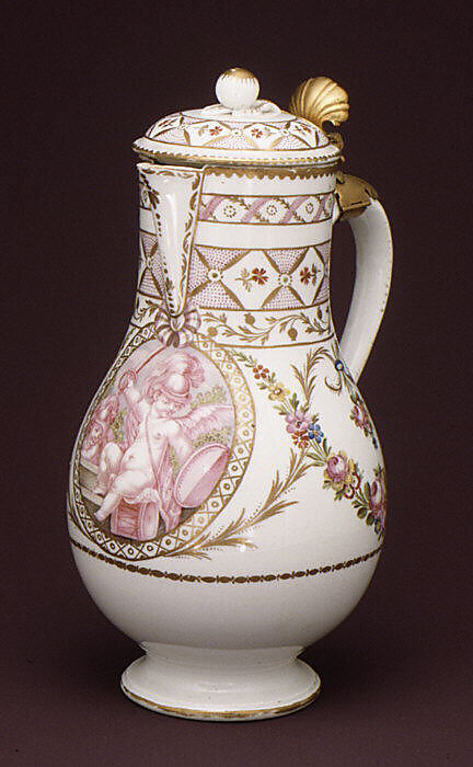 Ewer, La Courtille (French, 1771–ca. 1840), Hard-paste porcelain, French, Paris 
