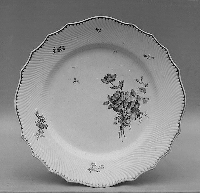 Plate, Tournai (Belgian, established ca. 1750), Soft-paste porcelain, Belgian, Tournai 