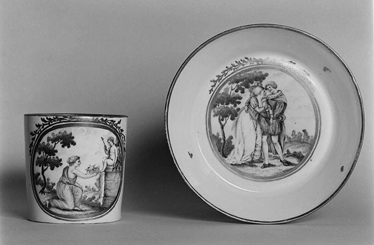 Cup and saucer, Wallendorf Porcelain Manufactory (German, founded 1764), Hard-paste porcelain, German, Thuringia, Wallendorf 