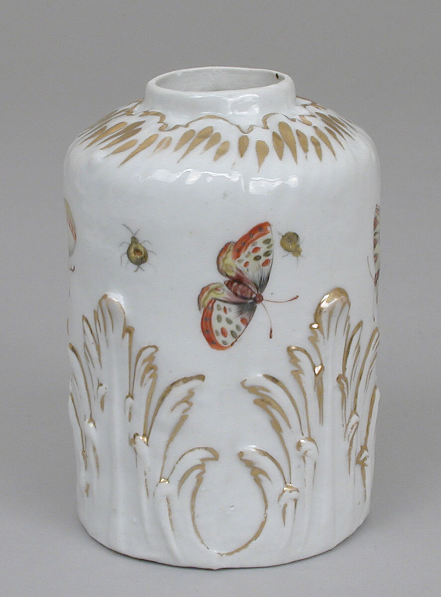 Tea caddy, Volkstedt Porcelain Manufactory (German, founded 1760), Hard-paste porcelain, German, Thuringia 