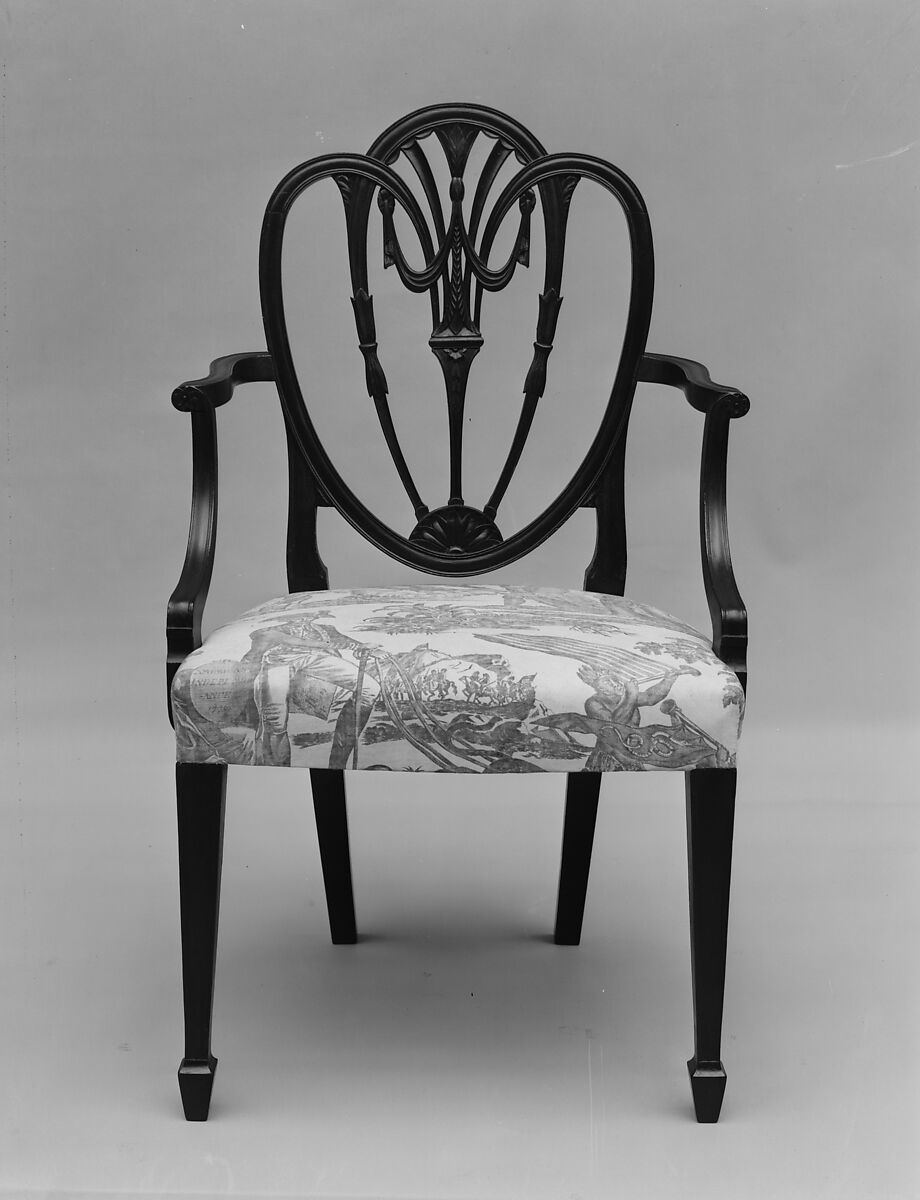 Armchair, Mahogany, ash, tulip poplar, maple, American 