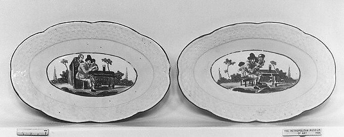 Two dishes, Weesp, Hard-paste porcelain, Dutch, Weesp