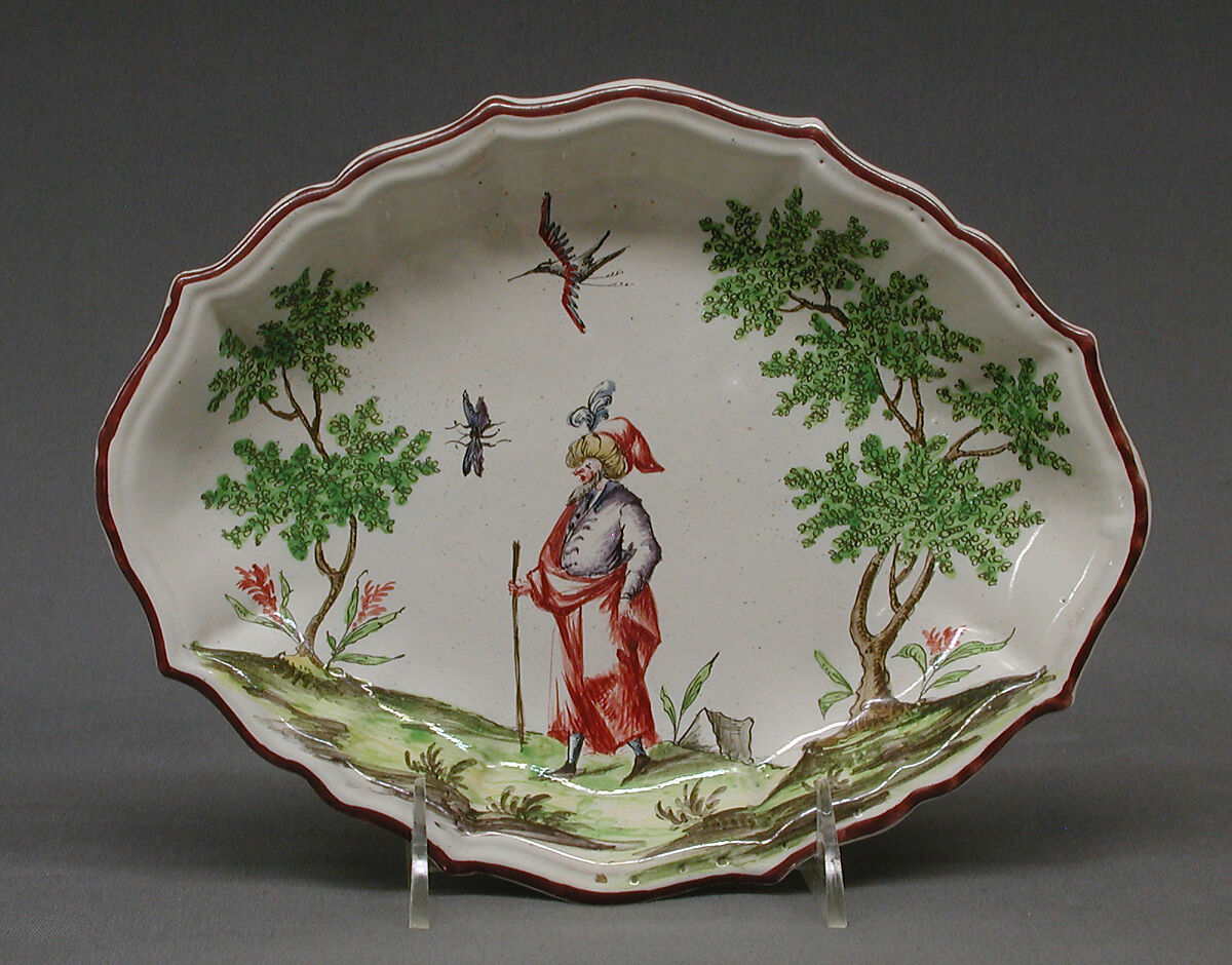 Dish (one of a pair), Felice Clerici (Italian, active Milan, 1745–88), White-enameled earthenware, Italian, Milan 